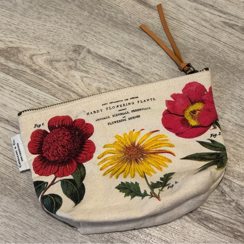NEW Cavallini & Co. Botanica Tote Bag And Small Matching Cosmetic Bag Set - Picture 5 of 6